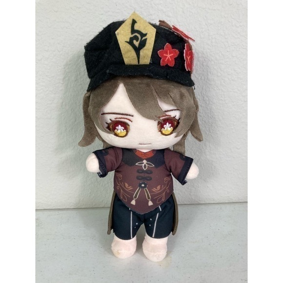 Genshin Impact Hu Tao Niko Plush Figure 9" Anime Soft Doll Cosplay Collectible - Picture 4 of 13